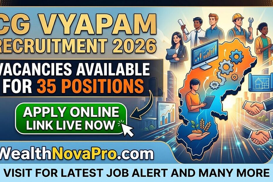 CG Vyapam Recruitment 2026 Vacancies available for 35 positions – Apply Online Link Live Now