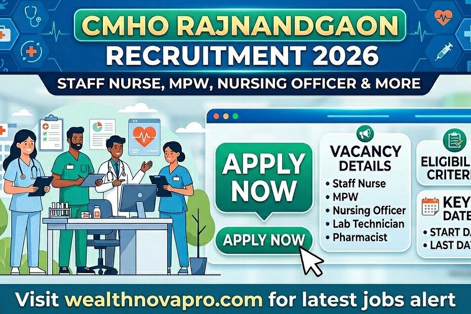 CMHO Rajnandgaon Recruiment 2026 for MPW, Nursing Officer/Staff Nurse & More – Apply Link Live Now