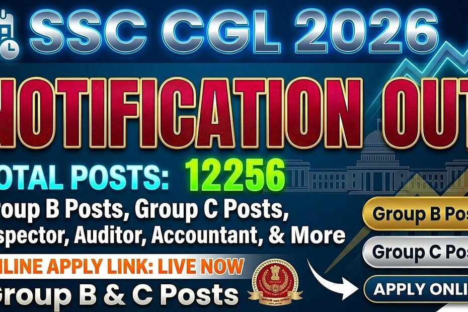 SSC CGL 2026 Notification Out For 12256 Posts - Online Apply Link Live Now